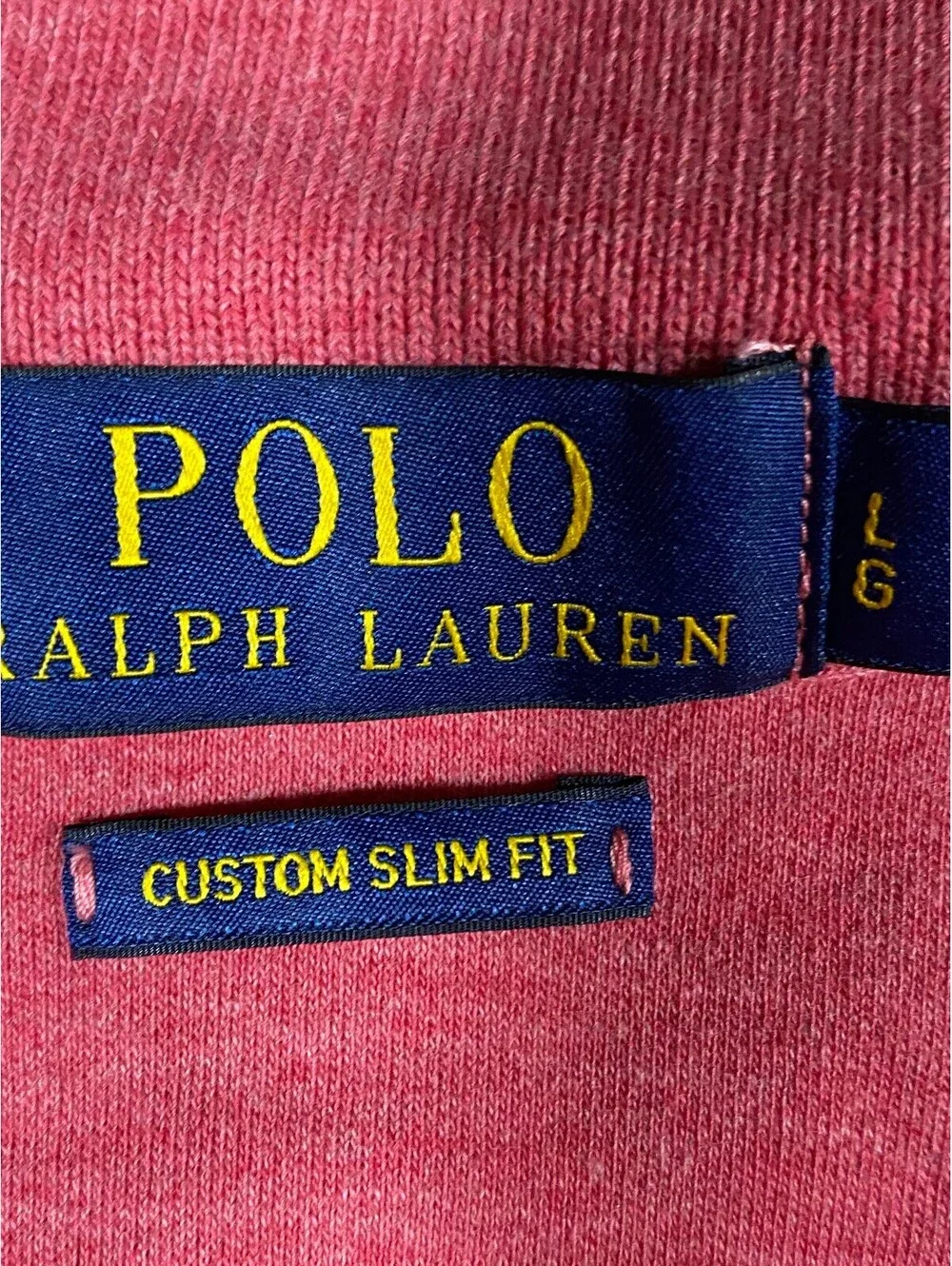 Polo Ralph Lauren Polo Shirt Mens L Pink Heather Custom Slim Fit Pony Cotton